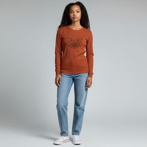 Harley Davidson Superstition Apache Junction AZ Rust Henley Crew Neck Women's XL